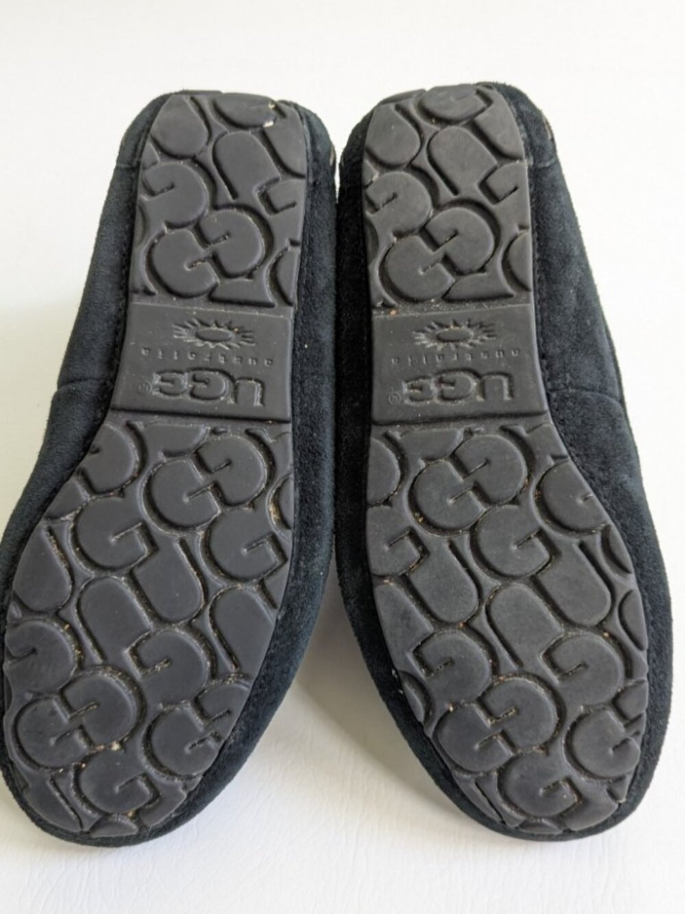 Ugg Chickaree Moccasin Black Suede Boots Women's Size 7  Shearling lined - Picture 9 of 9